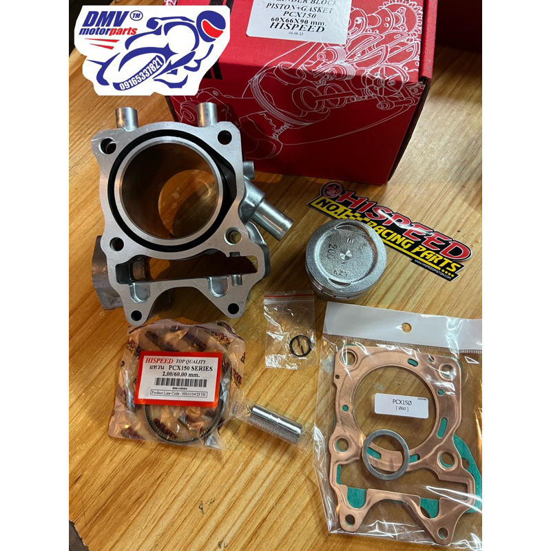 Hispeed Racing Cylinder Block 60mm 62mm STEEL for PCX 150 / CLICK 150 ...