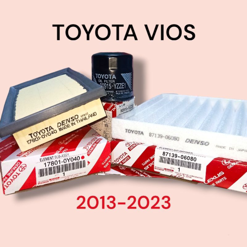 TOYOTA VIOS FILTERS VIOS GEN 3 AND UP TO 2023 VIOS AIR FILTER VIOS AC