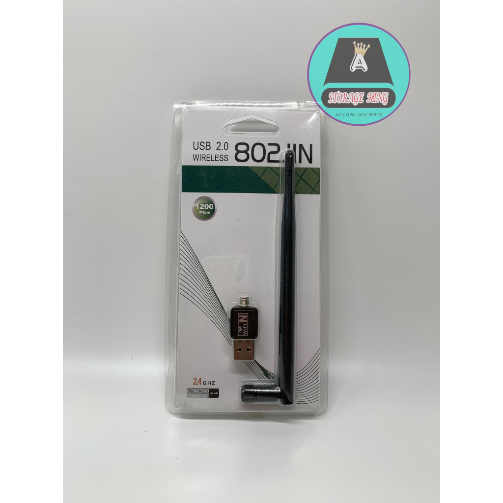1200Mbps WiFi Dongle Computer Accessory Wireless Network Adapter 2.4G ...