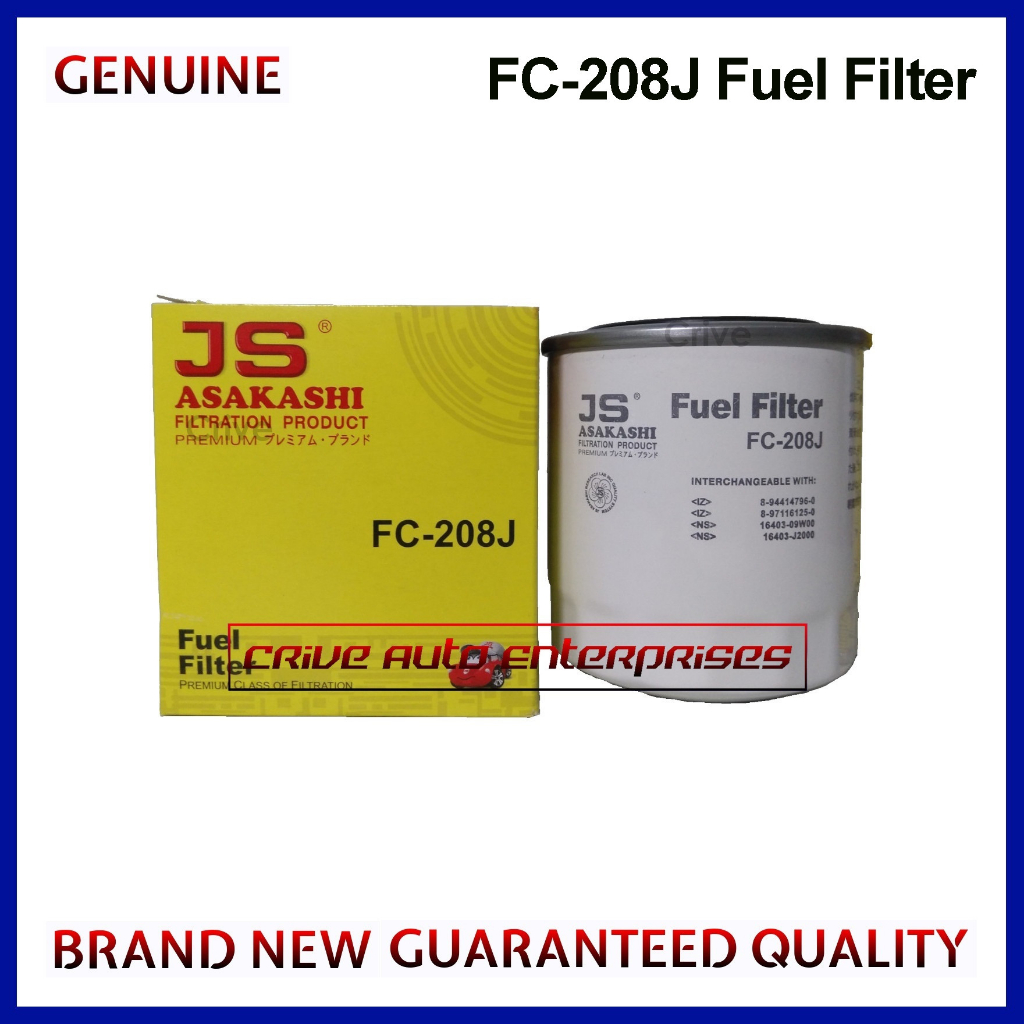 ORIGINAL JS FC208J Fuel Filter for Isuzu [4BA1, 4BC2, 4BE1, 4HF1, 4HG1