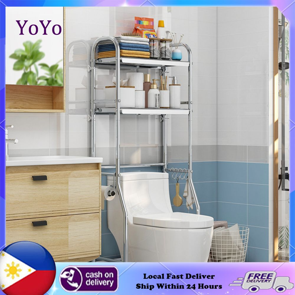 2 Layer Toilet Racks organizer Stainless Steel Bathroom Rack Organizer