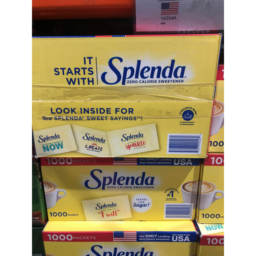 SPLENDA ZERO CALORIE SWEETENER IMPORTED (1000 PACKETS PER BOX) | Shopee ...