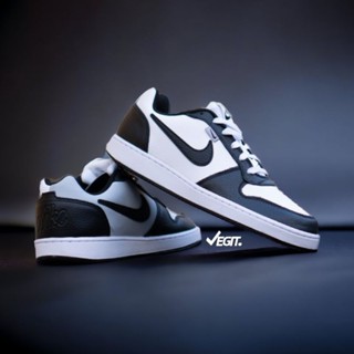 Nike ebernon low hot sale black and white