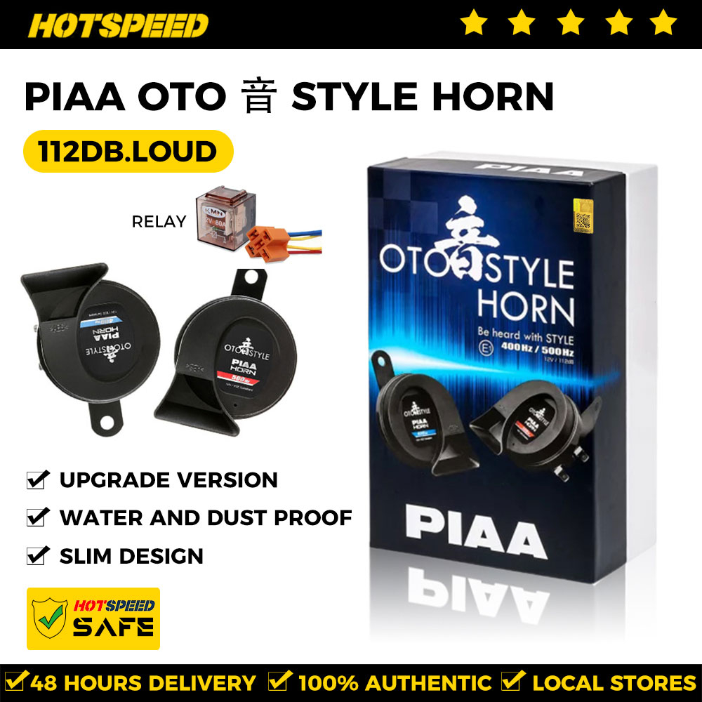 HOTSPEED Piaa Horn Original Oto Style Horn for Motorcycle Compact Horn Dual 12v 400Hz/500Hz