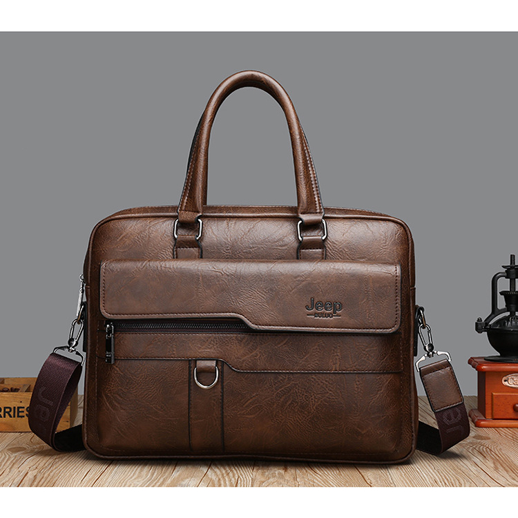 Men's Fashion Leather Tote bag 14-17inch Laptop Business Bagscasual ...