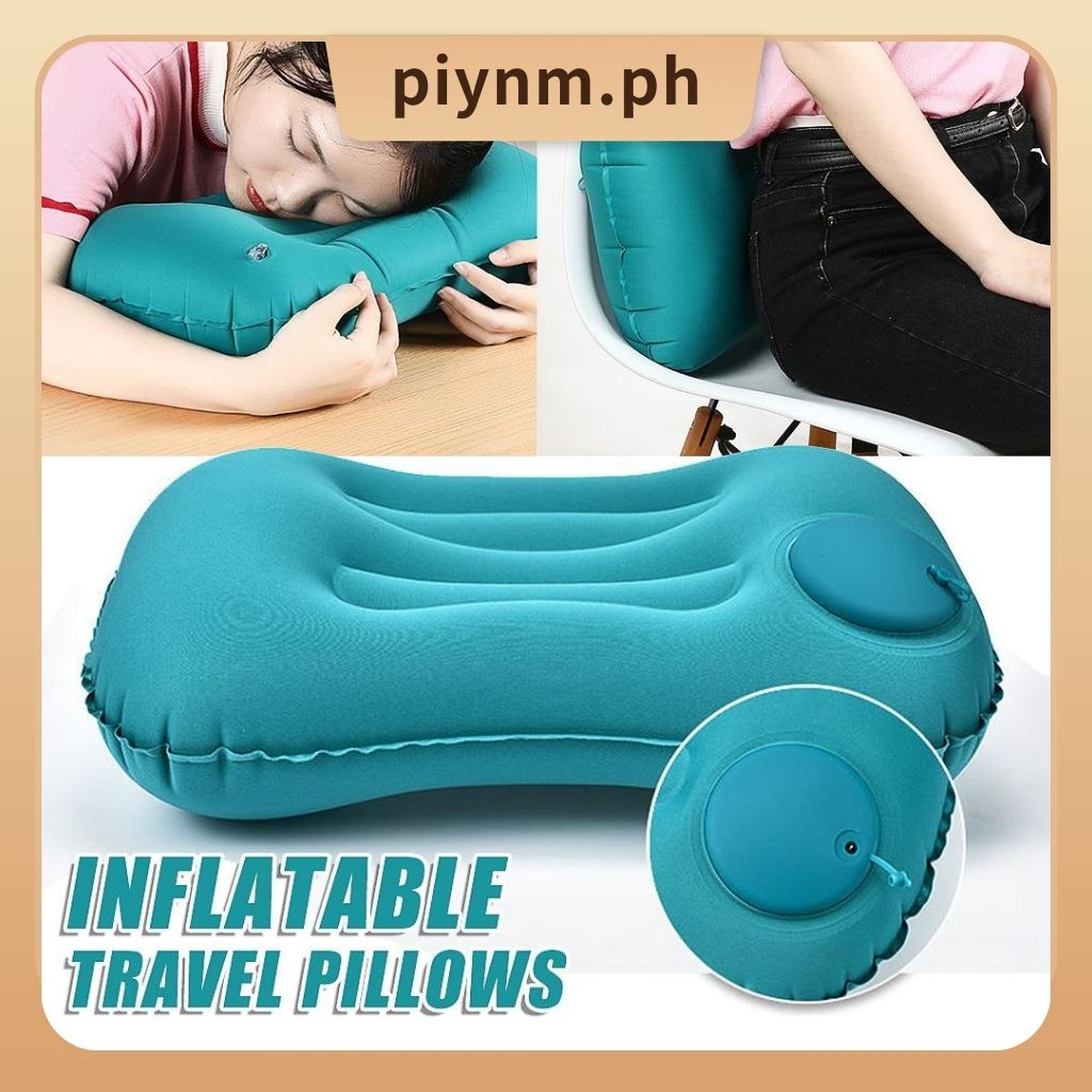 Press Type Inflatable Pillow Travel Air Pillow Cushion Camp Beach Air