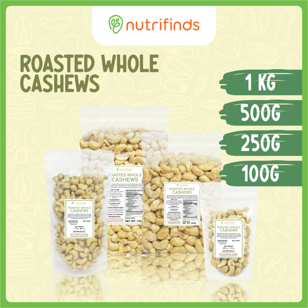 Nutrifinds® Whole ROASTED Cashews - BULK | Shopee Philippines