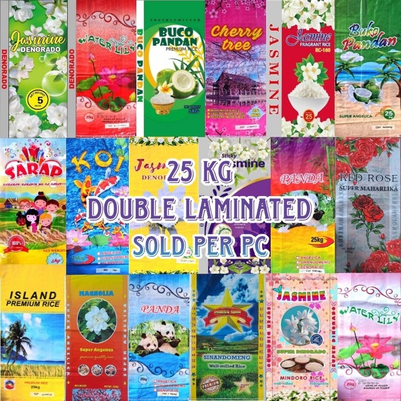 25kg Rice Sacks Double Laminated Brandnew (sold per pc) Shopee