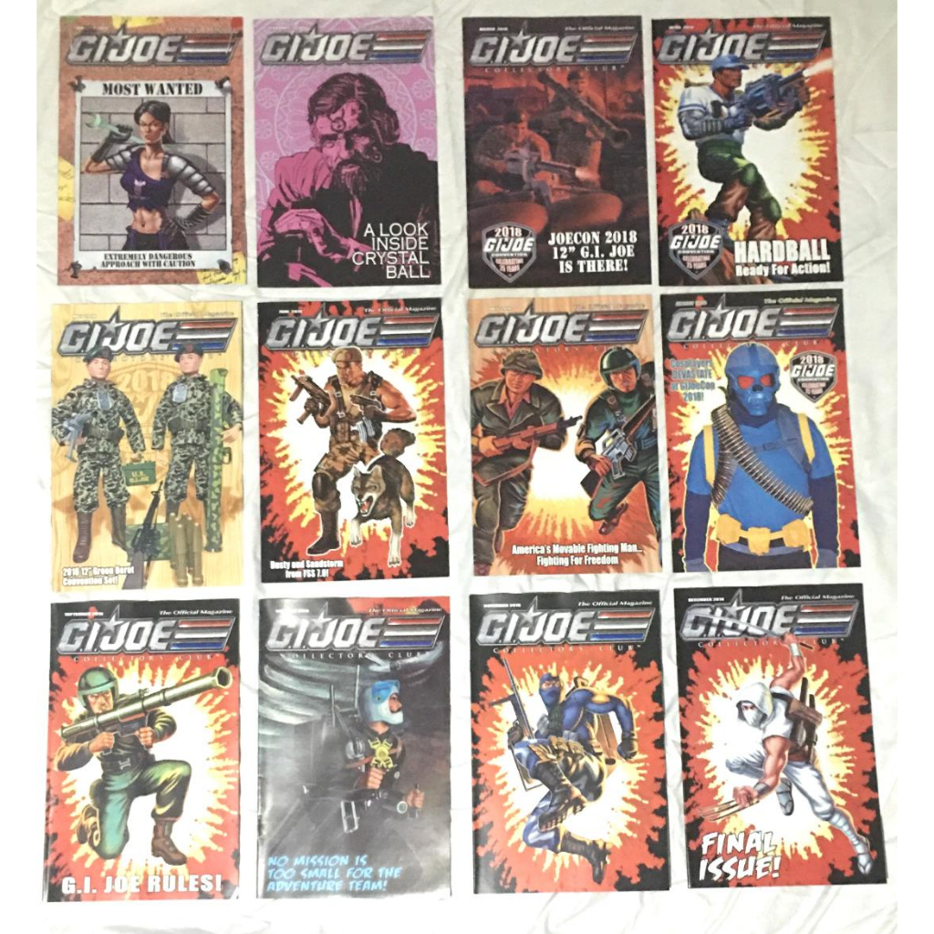 Gi Joe Collectors Club 2018 Exclusive Monthly Magazines New Shopee