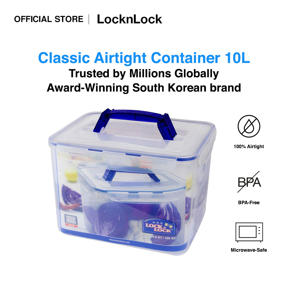 LocknLock Classic Airtight Rectangular Food Container 10L HPL886 ...