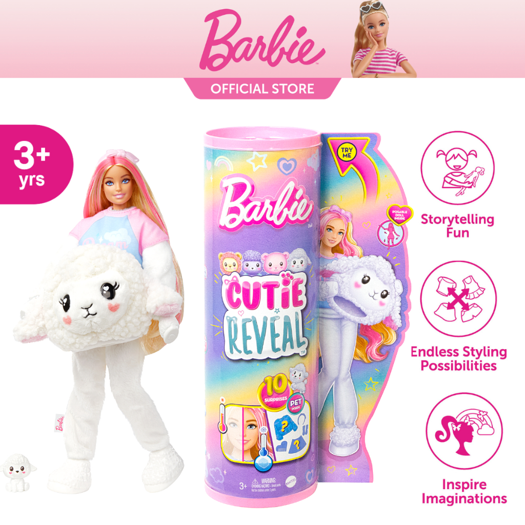 Barbie Cutie Reveal Cozy Cute Tees Series Lamb With Dreamplush Costume 