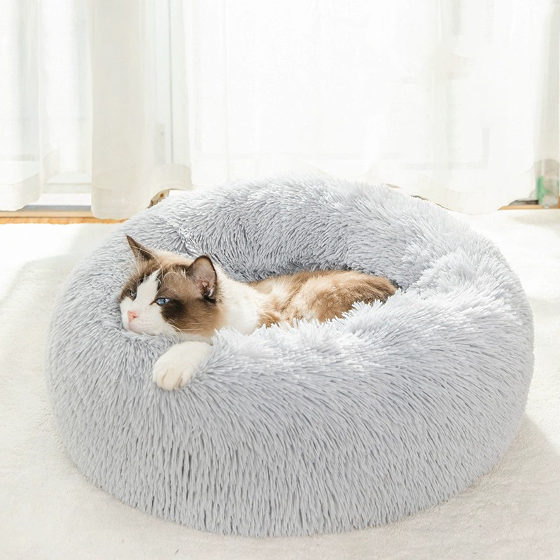 Dog Bed Round Kennel Thicken Sleeping Bed Mat Super Soft Bed Washable