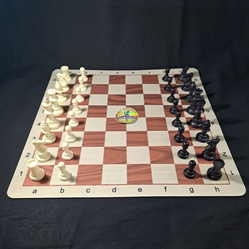 Mousepad Tournament Chess Mat 20" with Triple Weighted Chess Pieces