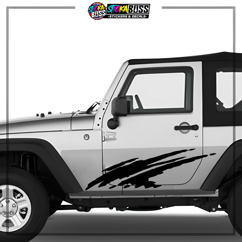 MUD SPLASH For Jeep Wrangler DW-0089 ( VINYL CUT-OUT STICKER DECALS ...