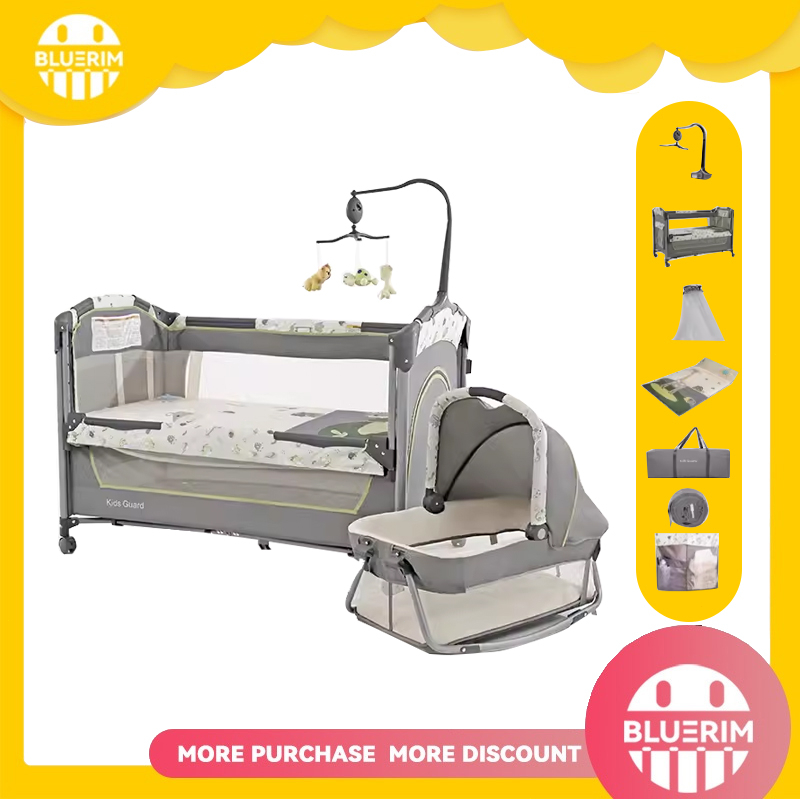 Foldable Crib For Baby Multi Functional Cradle Bed Newborn Portability ...