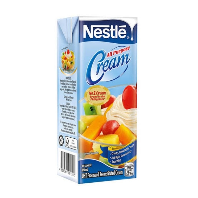 Nestle Cream 250ml Whipping Cream Whipped Cream Baking Ingredients