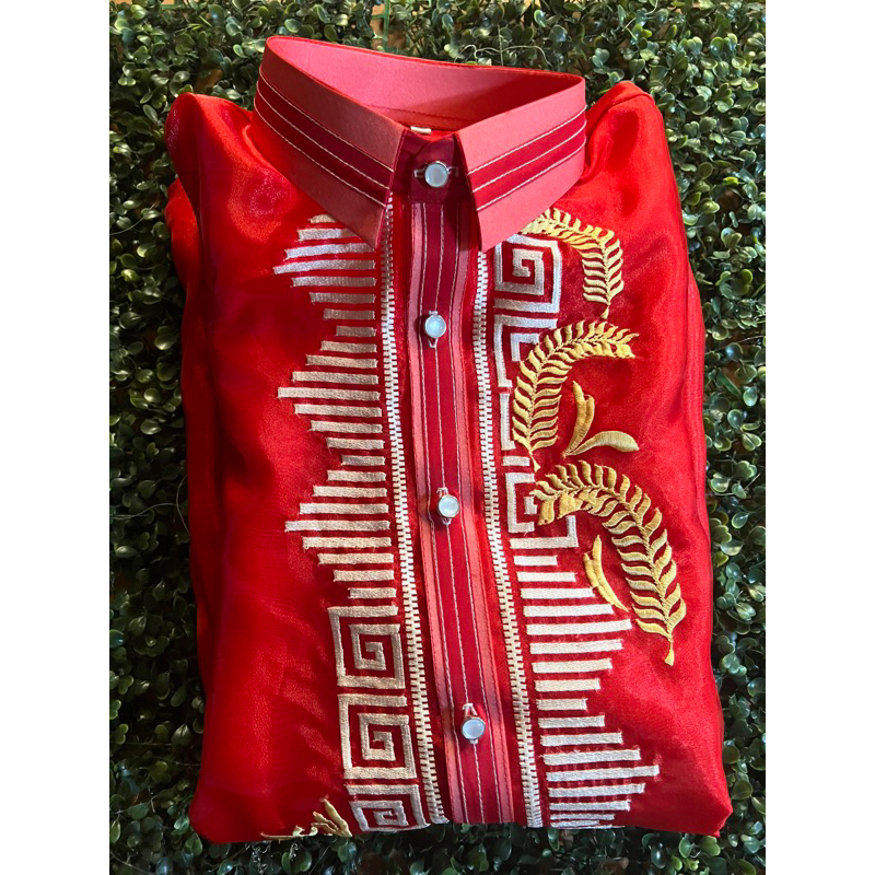 Red Barong Tagalog longsleeves | Shopee Philippines