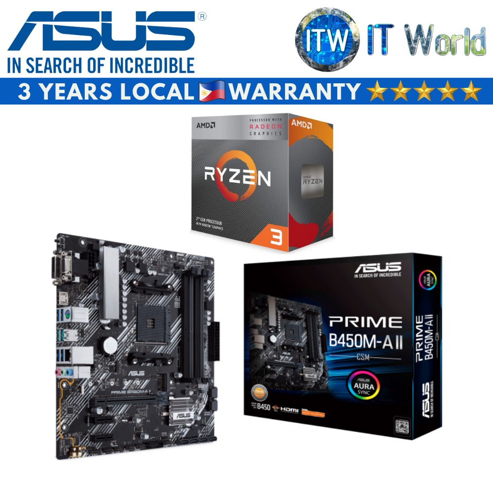 AMD Ryzen 3 3200G 4Cores 8 Cores Desktop Processor with Asus Prime