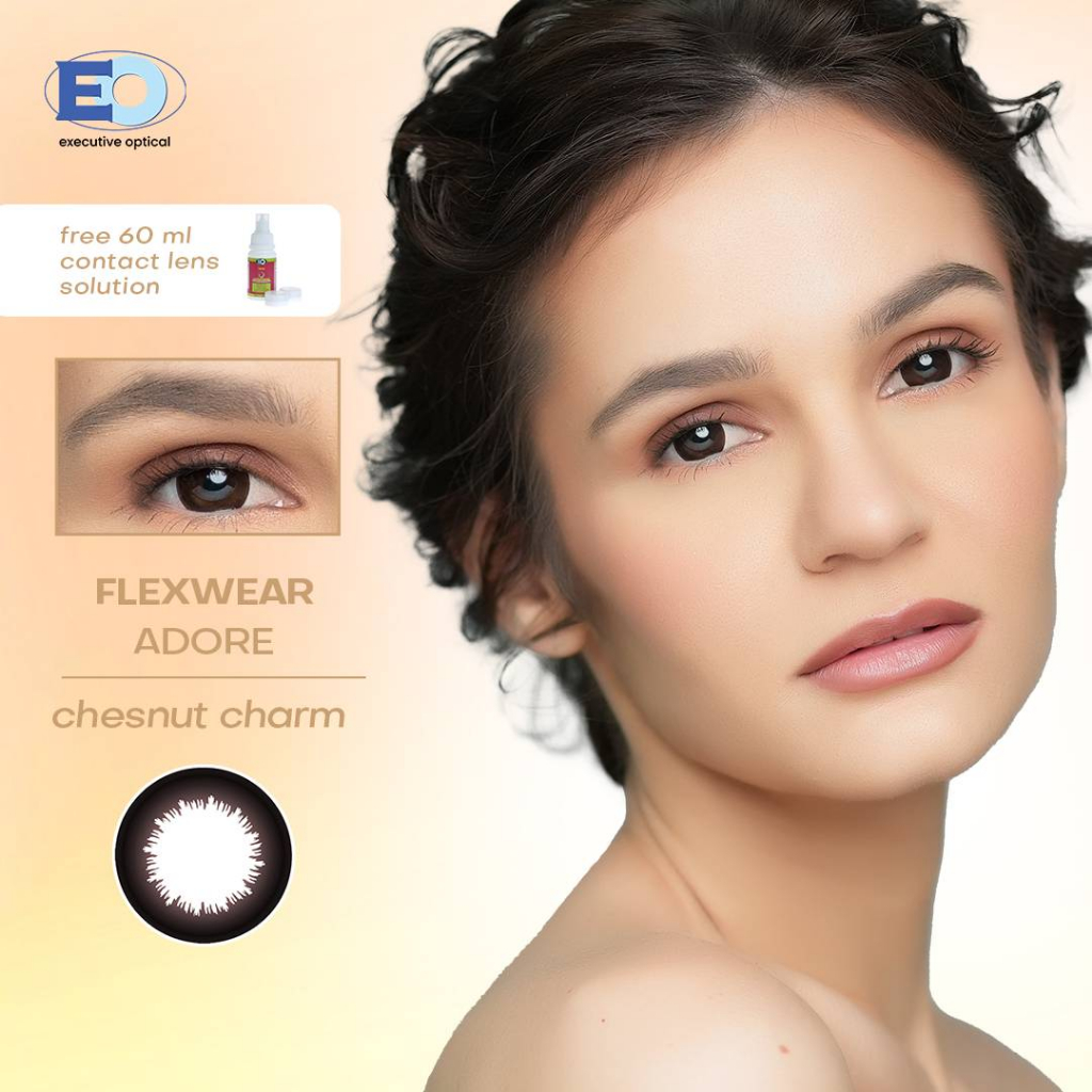 EO Flexwear Adore Chestnut Charm Graded Brown Contact Lenses with