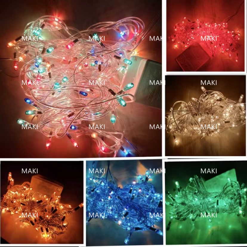 80L,3M,100L,9M Assorted/Warm White Transparent Wire Christmas Rice
