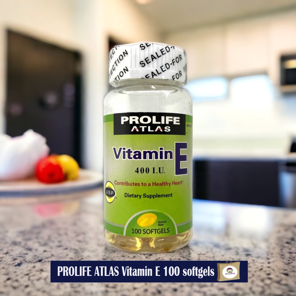 PROLIFE ATLAS VITAMIN E 400 I.U 100 SOFTGELS 100 % ORIGINAL | Shopee ...