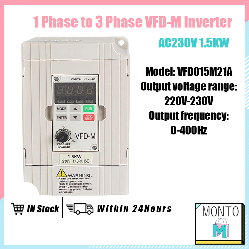VEVOR 4kW 18A 5PS Frequenzumrichter VFD AC 220–240V