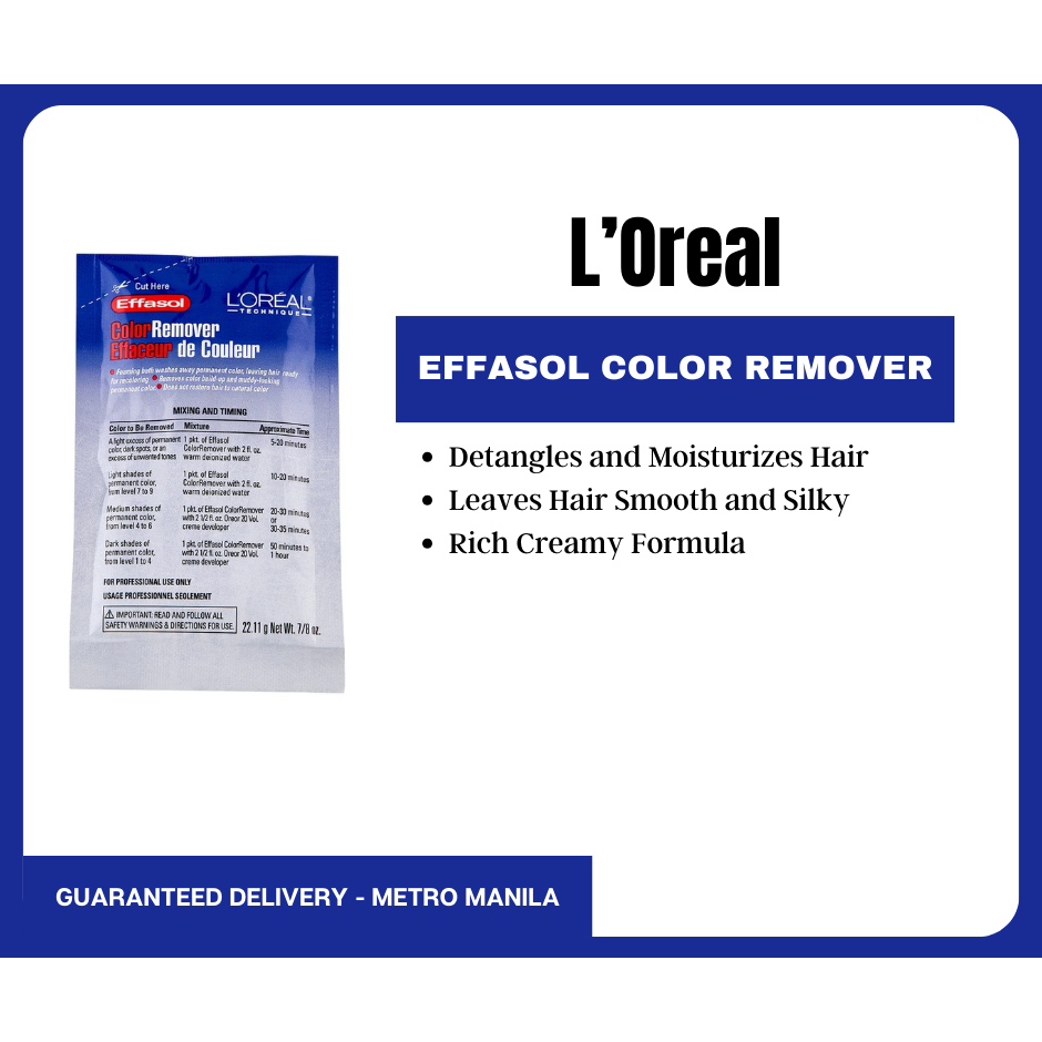 L'OREAL Effasol Hair Color Remover, 22.11g Shopee Philippines