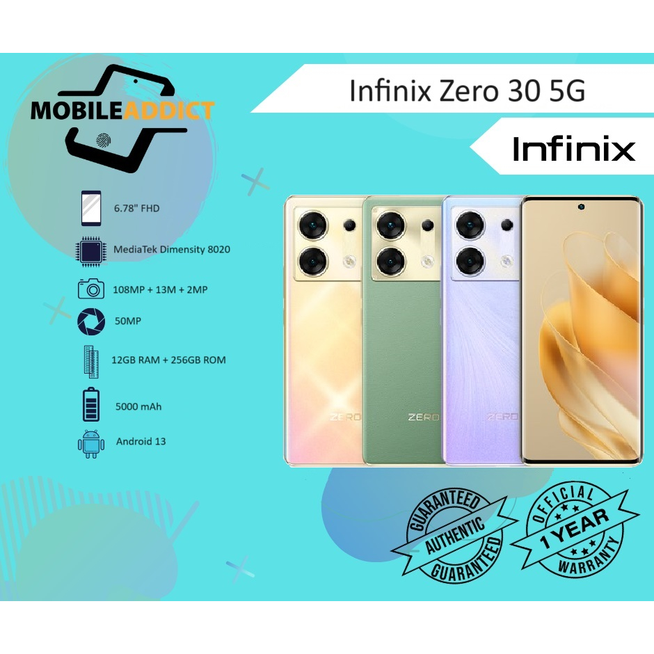 Infinix Zero 30 5g Ntc 1 Year Official Warranty Shopee Philippines