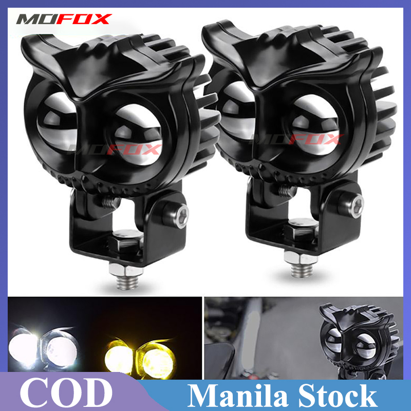 MOFOX M2 Motorcycle OWL LIGHT Laser Gun LED 40W Mini Driving Light Dual