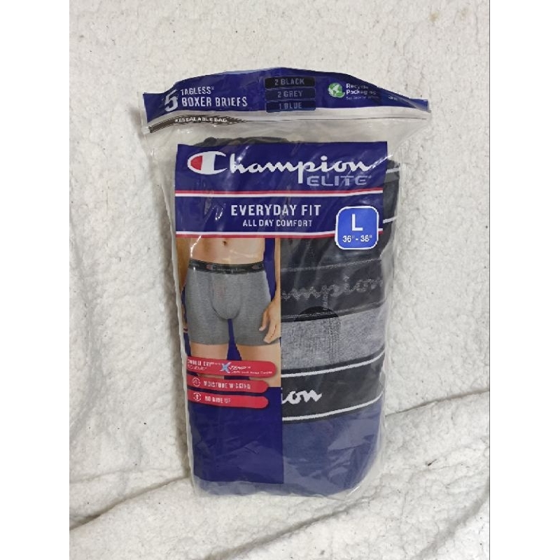 Champion Men's Boxer Brief, 5pack Shopee Philippines