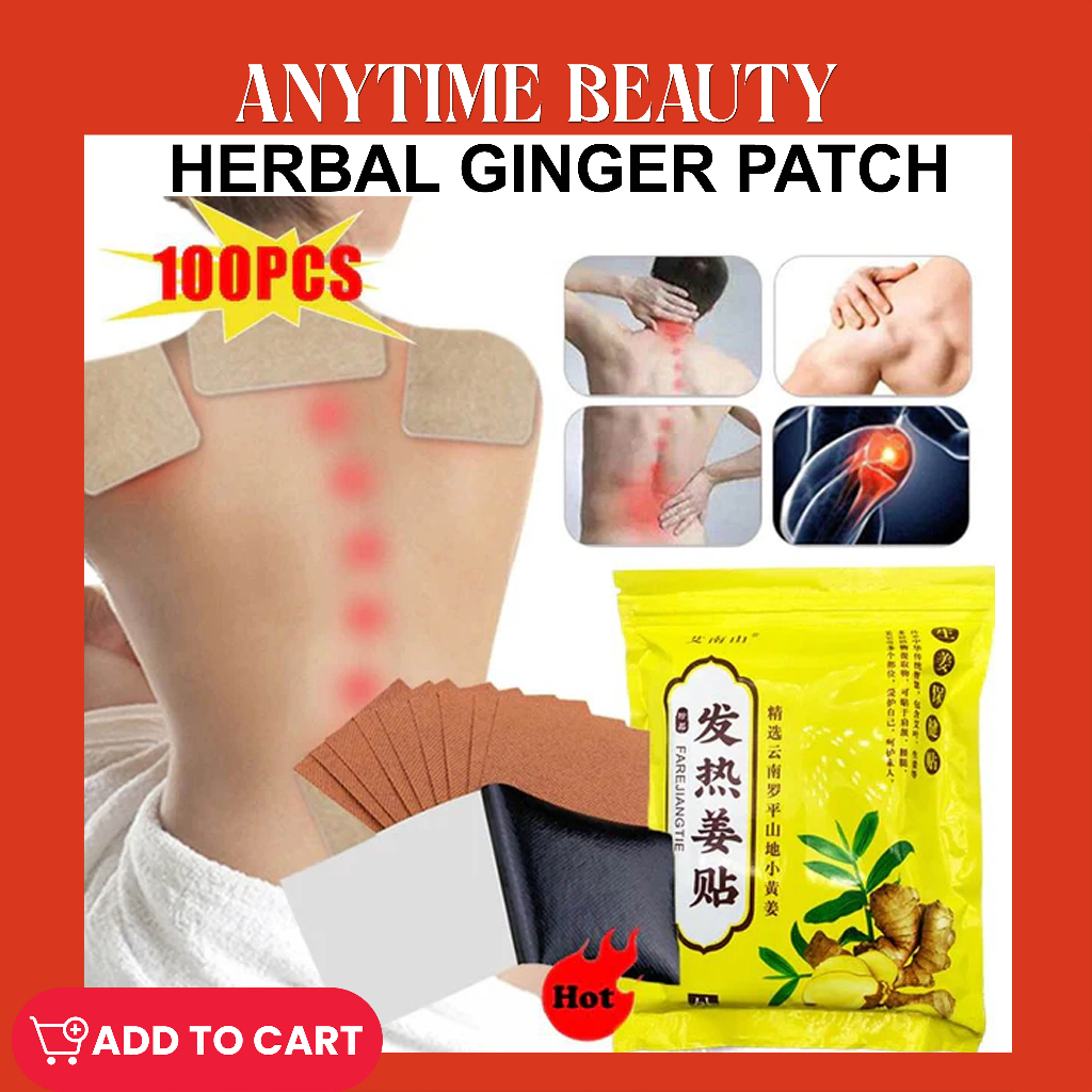 Original Herbal Ginger Patch 100 Pcs for Effective Back Pain Relief Pain Reliever Patch