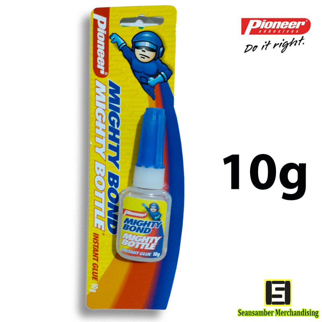 Pioneer Mighty Bond Mighty Bottle Instant Glue 10g | Shopee Philippines