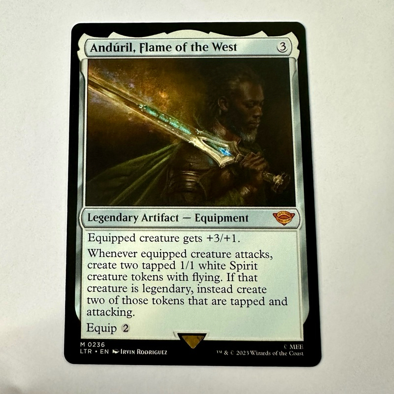 ANDURIL, FLAME OF THE WEST | ARTIFACT LTR THE LORD OF THE RINGS COLORLESS |  MTG MAGIC THE GATHERING | Shopee Philippines