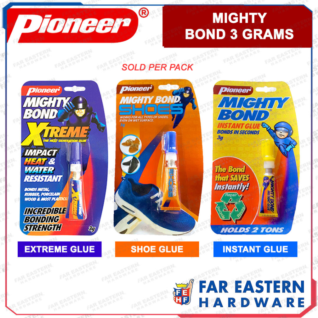 Pioneer Mighty Bond Shoes 3g Instant Glue Shoe Repair