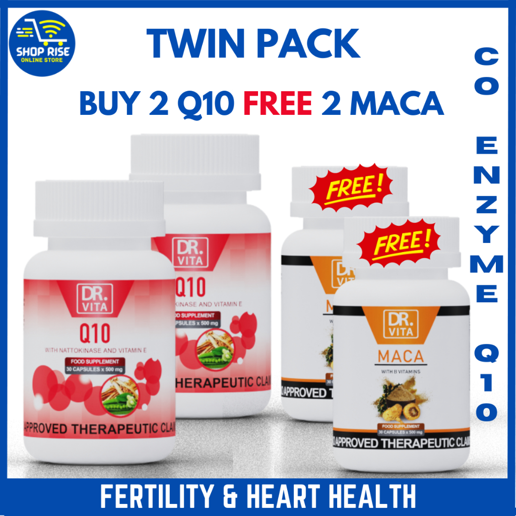 Dr Vita Q10 With Nattokanise & Vitamin E 30 Capsules x 500mg For