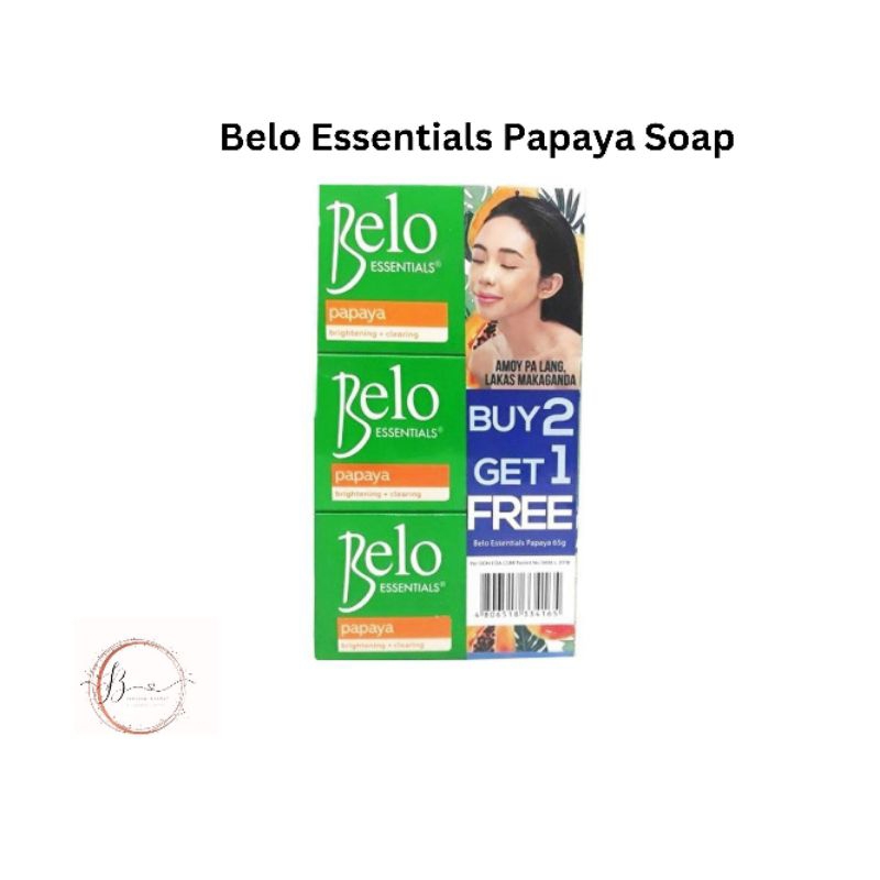Belo Essentials Original Papaya Soap 135grams x 3pcs Shopee Philippines