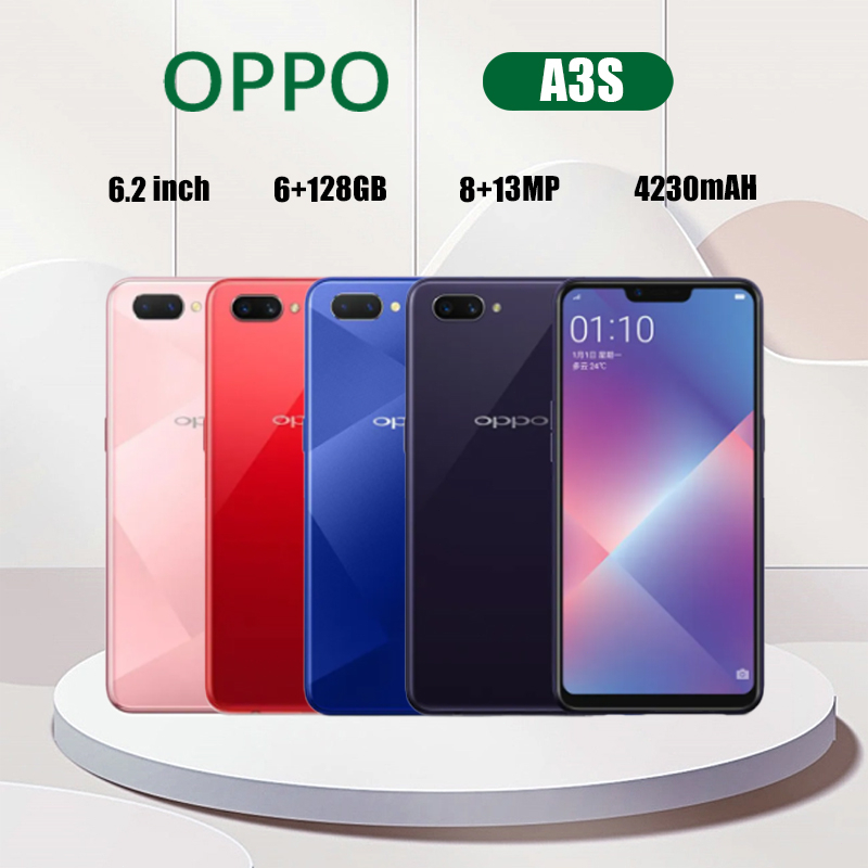 OPPO A3S Original Smartphone 6GB+128GB 6.2Inch Full Screen Gaming Phone