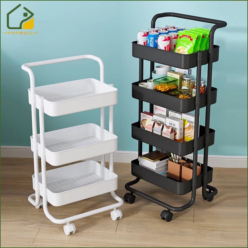Trolley cart organizer 3/4 layer trolley shelf Kitchen Bathroom Storage