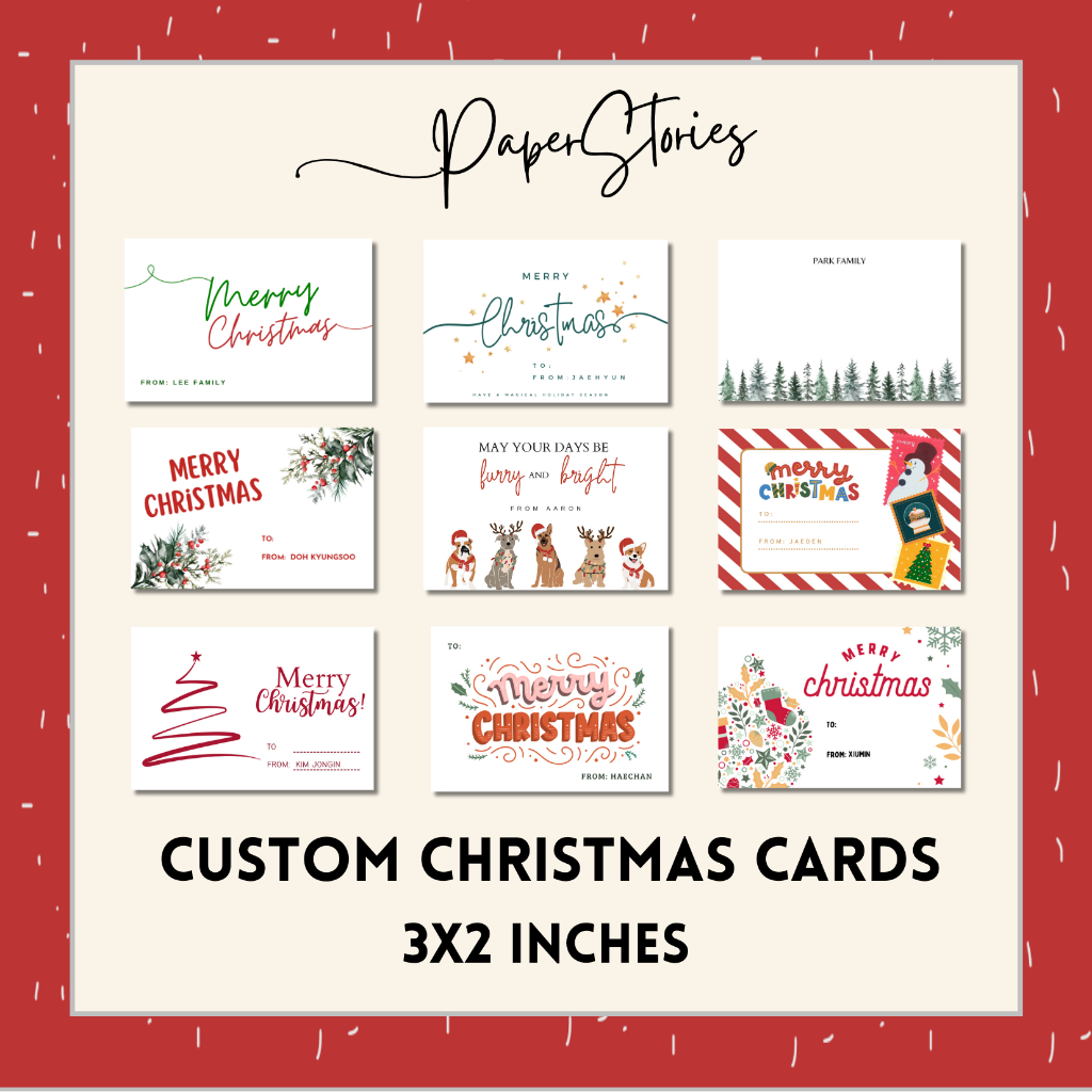 Personalized Christmas Cards 3x2| Paper Stories | Shopee Philippines