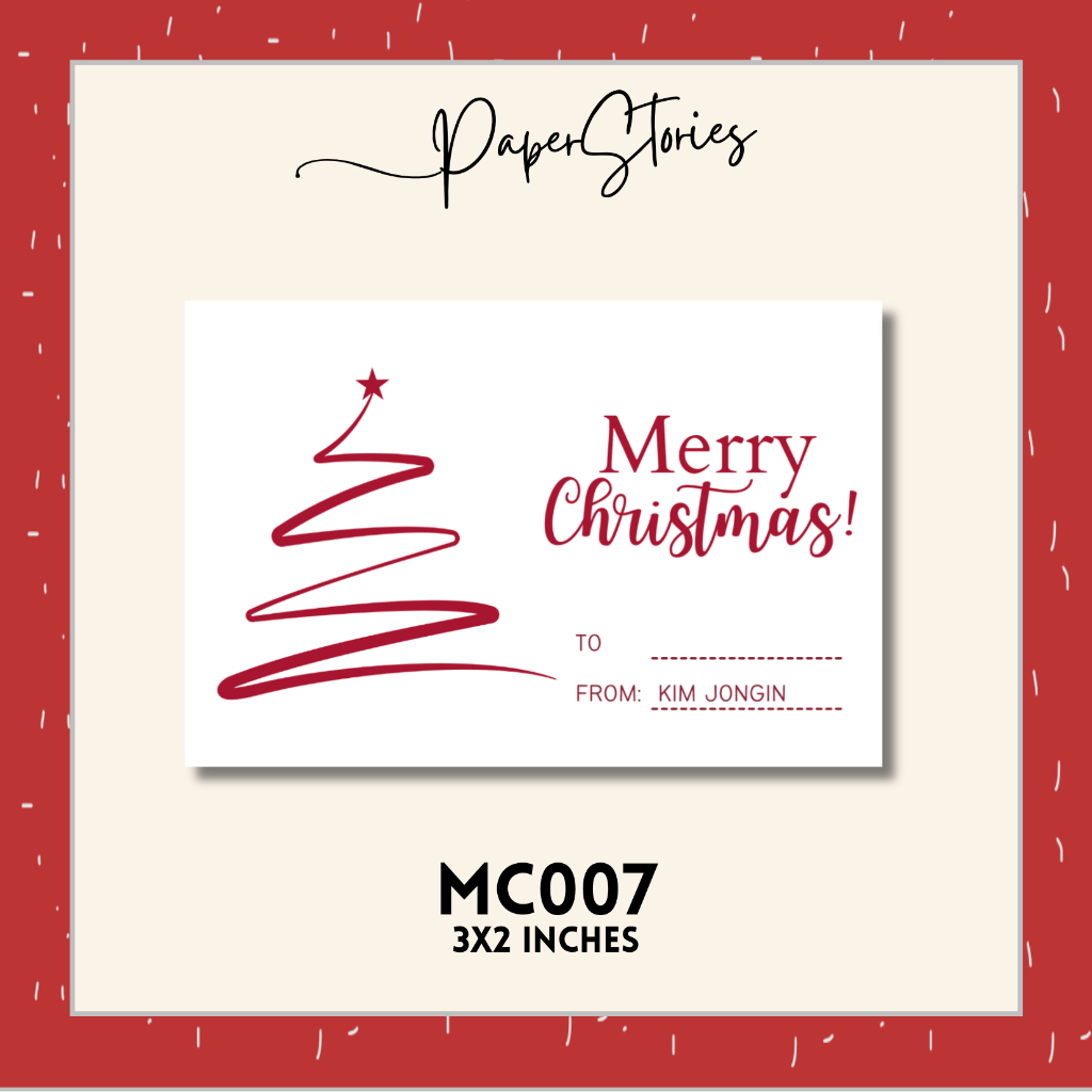 Personalized Christmas Cards 3x2 Paper Stories Shopee Philippines