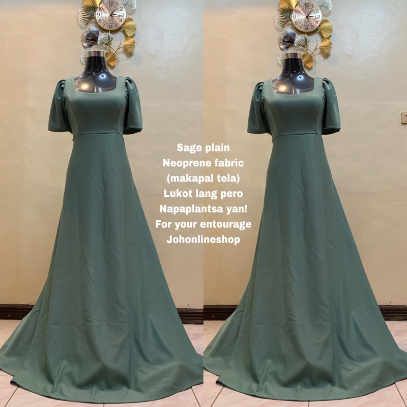 Ombre Colors Modern Filipiniana Puff Up Gown For Bridesmaids And Choir Shopee Philippines 1927