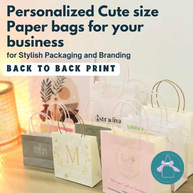 Personalized paper discount bags for business