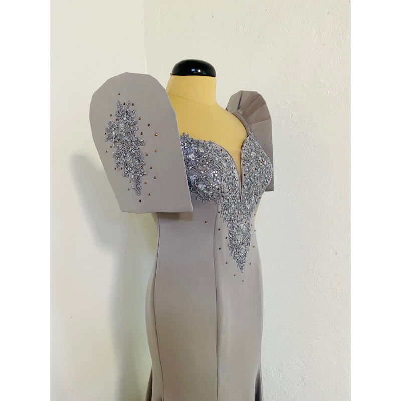 Wedding Dress Silver Filipiniana Dress Filipiniana Wedding Dress 2025