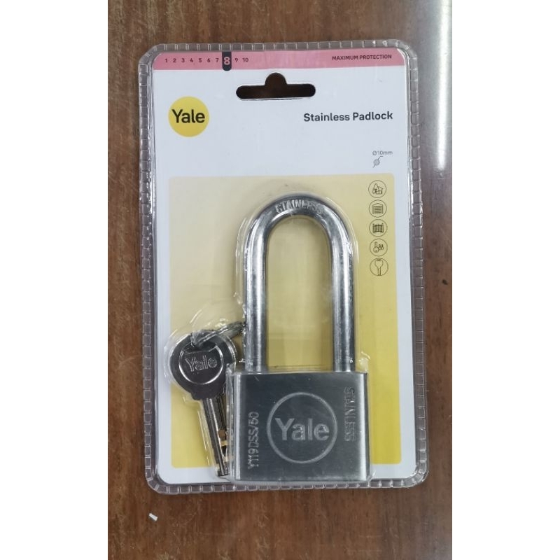 Yale Stainless Steel Body Padlock Long Shackle Y119dss/50/162/1 ( 50mm