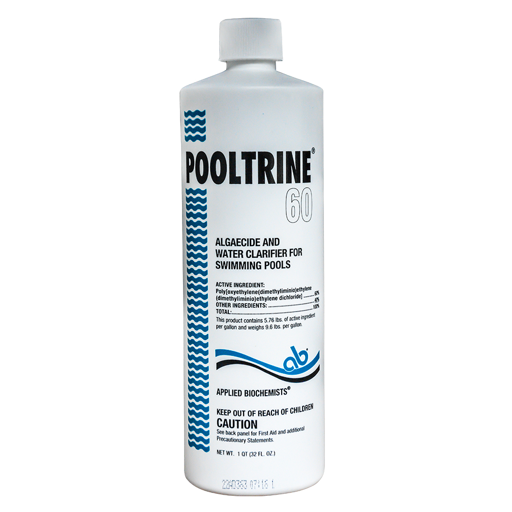Pooltrine 60 Algaecide and Water Clarifier for Swimming Pools, 1 qt (32