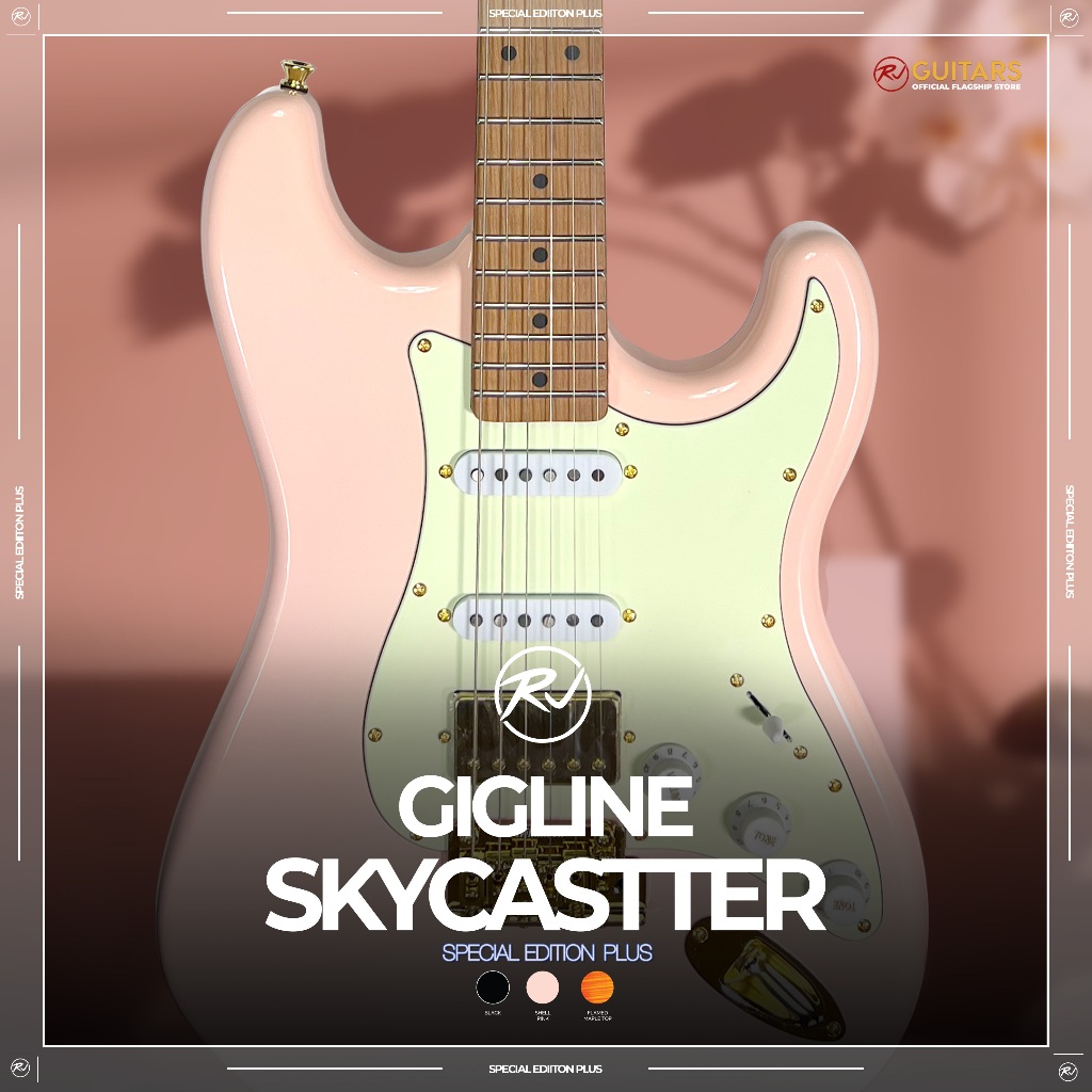 RJ Gigline - Skycaster Special Edition PLUS / Flame Maple Top Electric ...