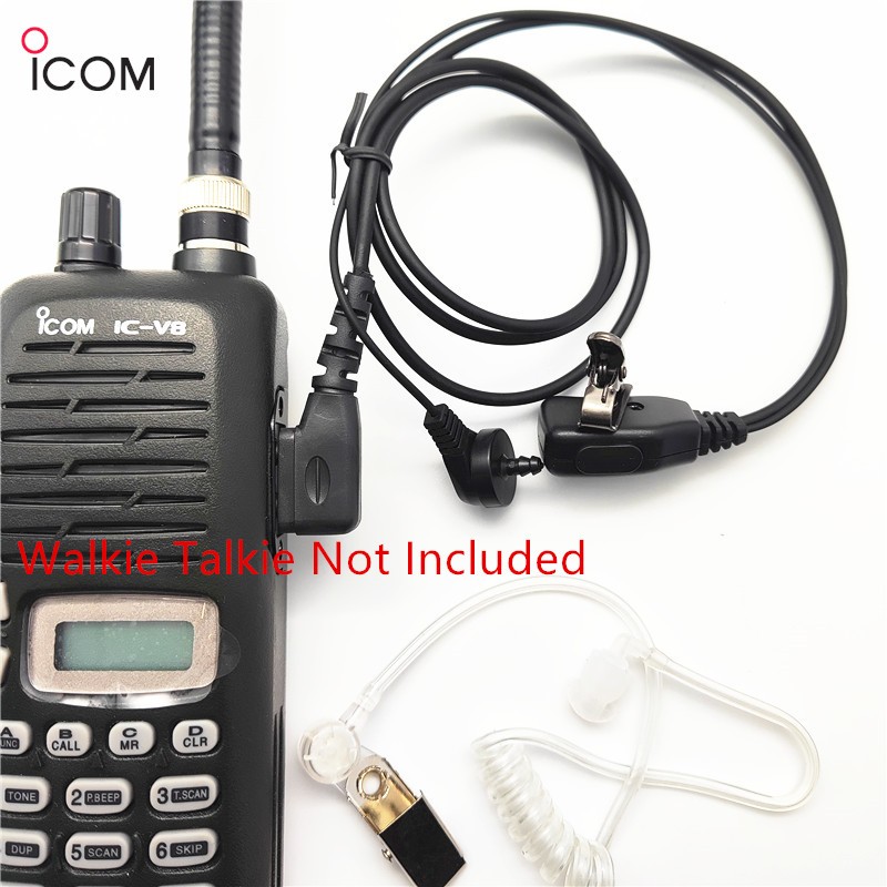 Icom 2Pin Acoustic Tube Headset Earpiece Suitable For Icom Walkie ...
