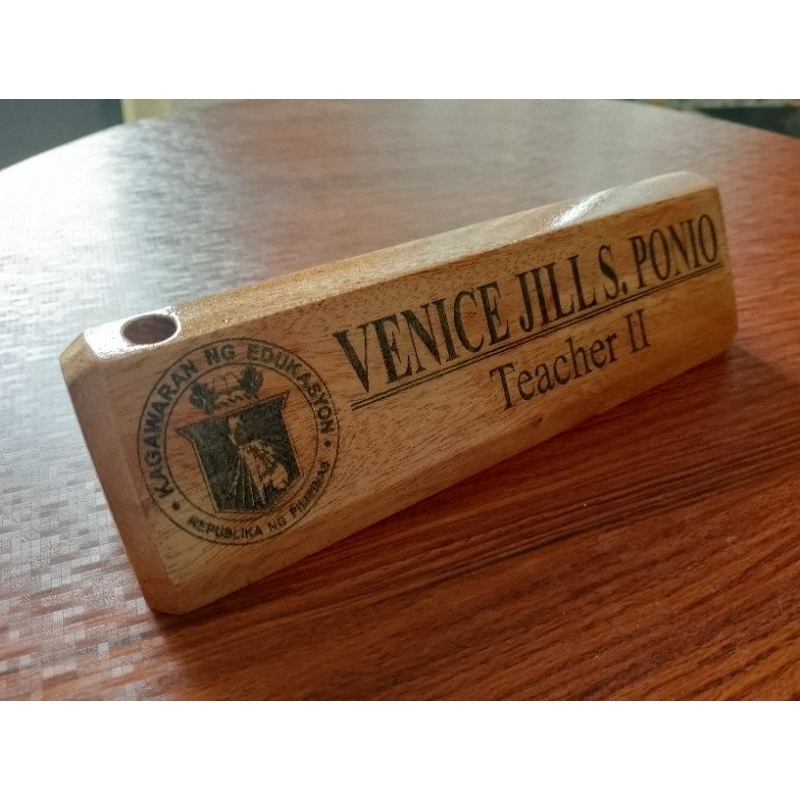 Desk Name Plate with pen holder Shopee Philippines