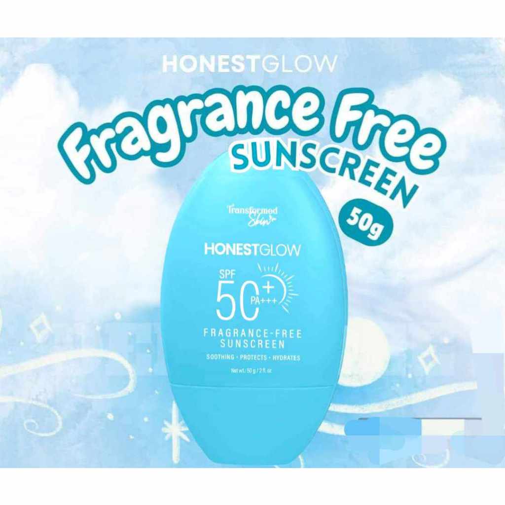 Honest Glow Fragrance Free Sunscreen 50g SPF50+ Soothes, Protects and