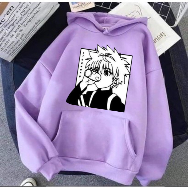 killua hoodie jacket unisex men and women adult teens adult makapal malambot cotton Shopee Philippines